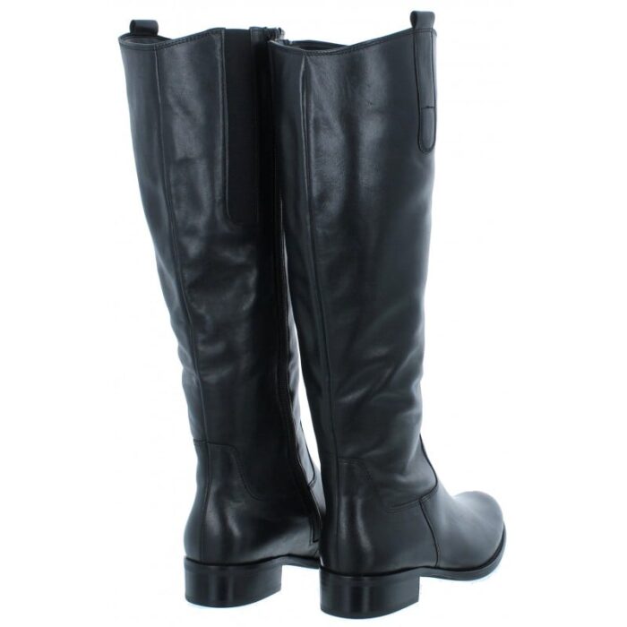 Gabor Brook XS 31.647 Knee High Boots – Black Leather – Womens Boots - Crep Direct UK