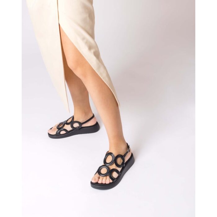 Wonders Toledo C-6533 Flat Sandals – Black Leather – Womens Sandals, Sliders & Toe Posts - Crep Direct UK