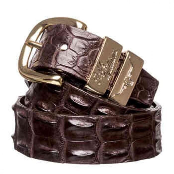 R. M. Williams Crocodile Drover 1.5″ Belt CB660 – Chestnut – Mens Belts - Crep Direct UK