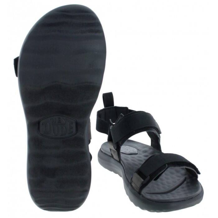 Hey Dude Carson 40727 Sandals – Black/Black – Mens Sandals, Sliders & Toe Posts - Crep Direct UK