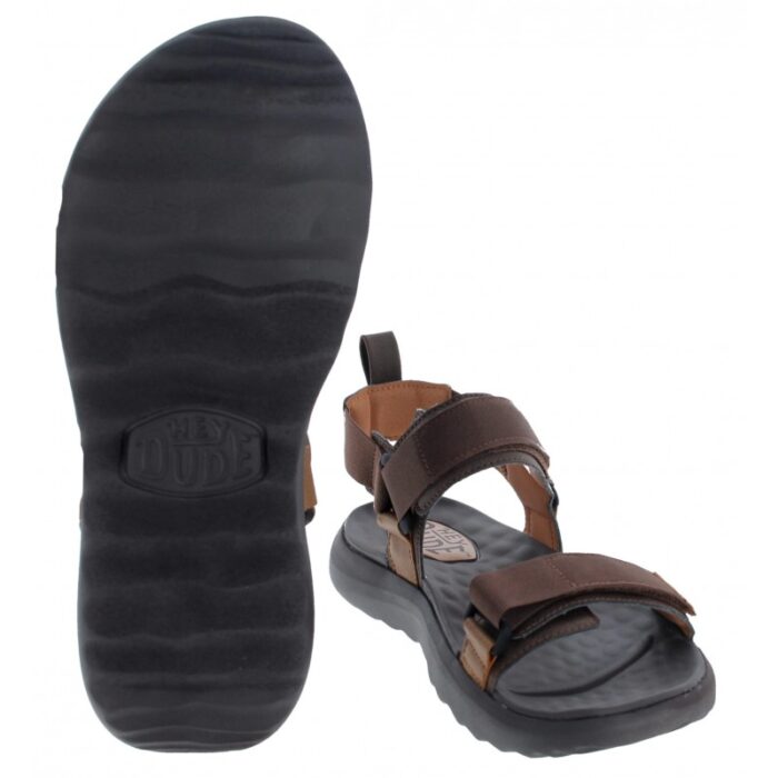 Hey Dude Carson 40727 Sandals – Brown/Brown – Mens Sandals, Sliders & Toe Posts - Crep Direct UK