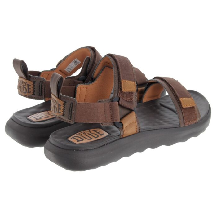 Hey Dude Carson 40727 Sandals – Brown/Brown – Mens Sandals, Sliders & Toe Posts - Crep Direct UK