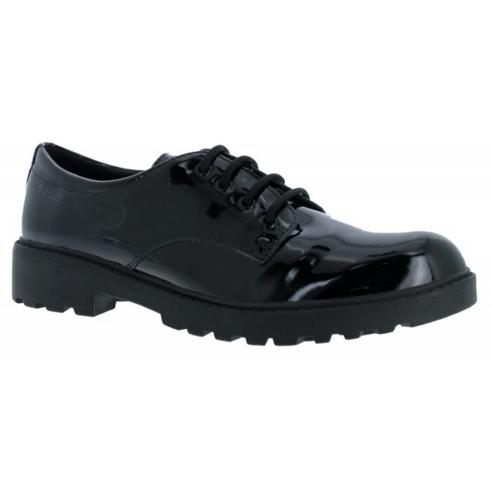 Geox Casey GC J0420C School Shoes – Black Patent – Girls School Shoes - Crep Direct UK