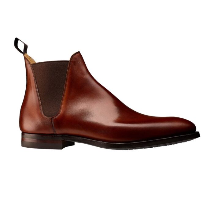 Crockett & Jones Crockett & Jones Chelsea 8 Boots – Chestnut Burnished Calf – Mens Boots - Crep Direct UK