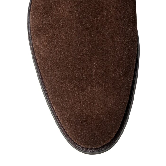 Crockett & Jones Crockett & Jones Chelsea 8 Boots – Dark Brown Suede – Mens Boots - Crep Direct UK