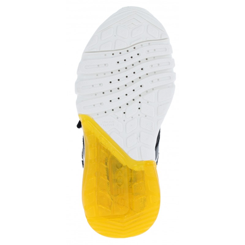 Geox J Ciberdron J46LBI Trainers – Black / Yellow – Girls Shoes - Crep Direct UK