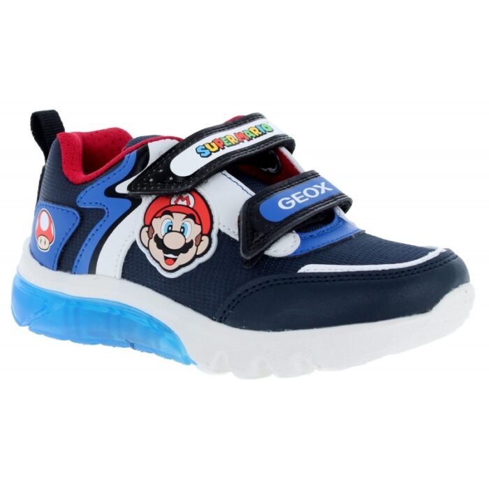 Geox J Ciberdron J46LBI Trainers – Navy / Red – Boys Shoes - Crep Direct UK