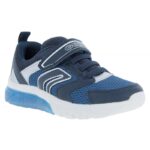 Geox J Ciberdron J45LBC Trainer – Avio / Navy – Boys Shoes - Crep Direct UK