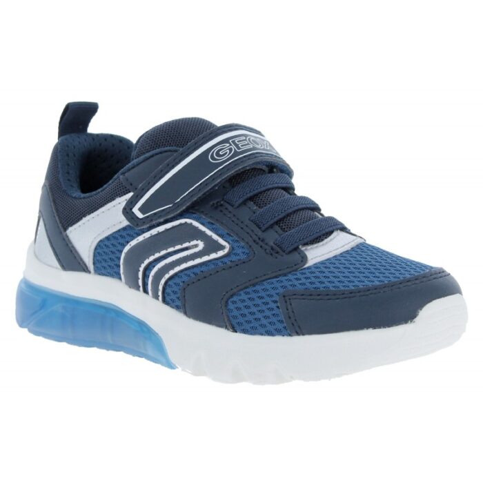 Geox J Ciberdron J45LBC Trainer – Avio / Navy – Boys Shoes - Crep Direct UK