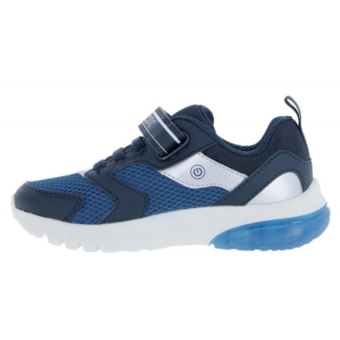 Geox J Ciberdron J45LBC Trainer – Avio / Navy – Boys Shoes - Crep Direct UK