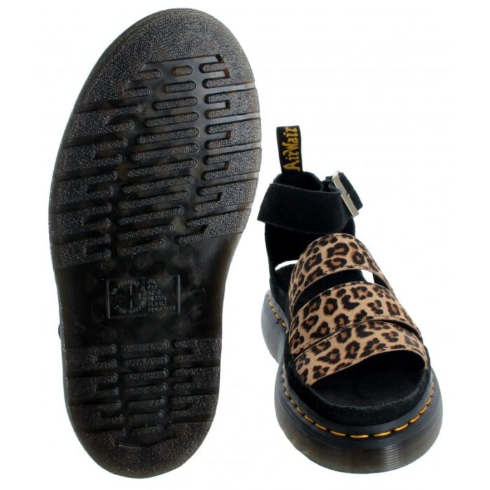 Dr. Martens Clarissa II Quad Sandals – Leopard/Black Leather – Womens Sandals, Sliders & Toe Posts - Crep Direct UK