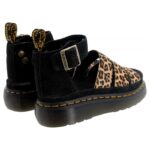 Dr. Martens Clarissa II Quad Sandals – Leopard/Black Leather – Womens Sandals, Sliders & Toe Posts - Crep Direct UK