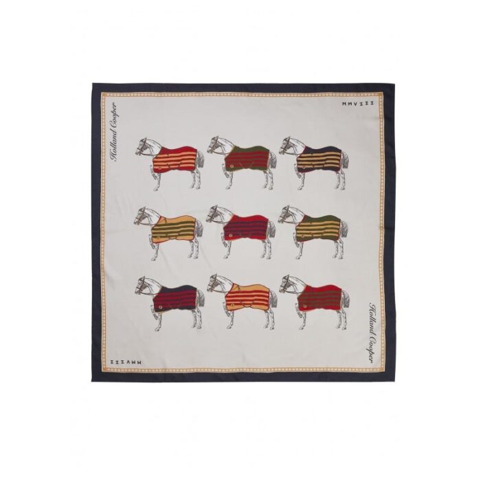 Holland Cooper Nine Horse Silk Scarf – Multi – Ladies Clothing - Crep Direct UK