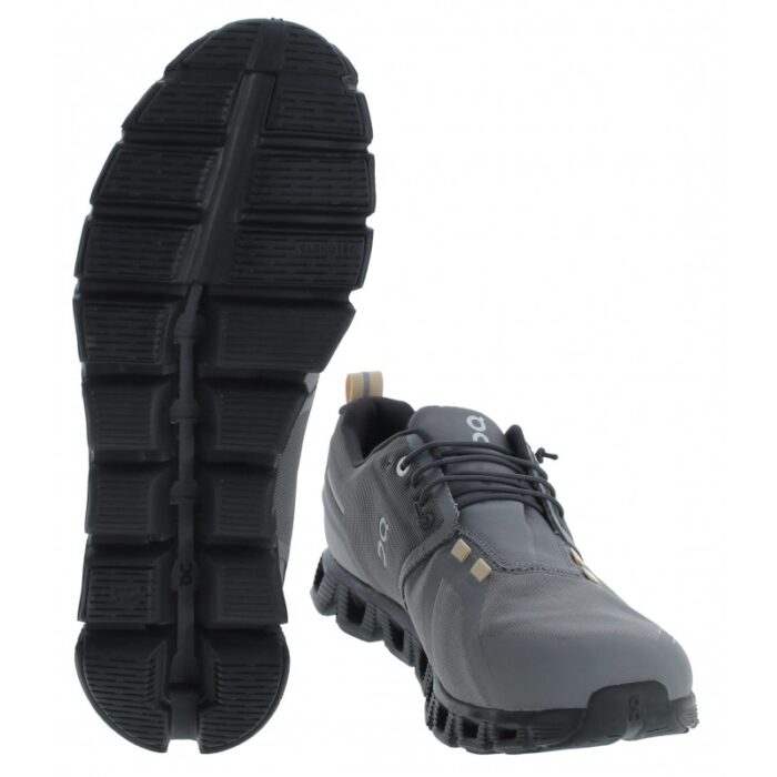 On Running Cloud 5 Waterproof 59.97991 Mens Trainers – Asphalt/Magnet – Mens Performance Running - Crep Direct UK
