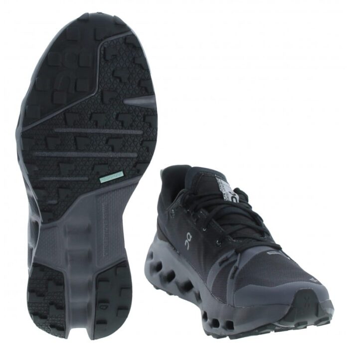 On Running Cloudsurfer Trail Waterproof Ladies Trainers 3WE10290106 – Black/Eclipse – Womens Performance Running - Crep Direct UK