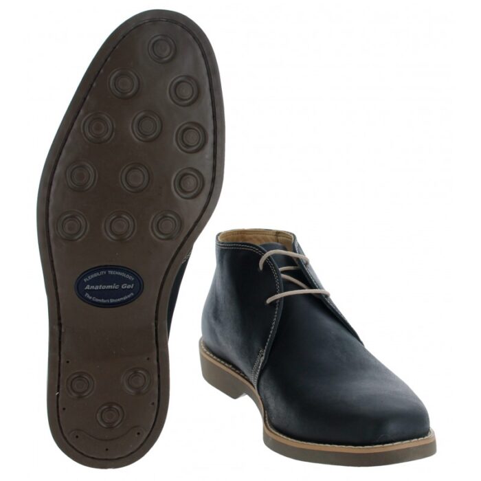 Anatomic Gel Anatomic Shoes Colorado 565603 Desert Boots – Navy Leather – Mens Boots - Crep Direct UK