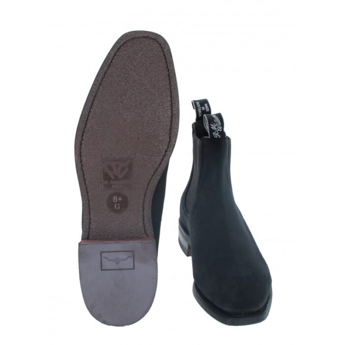 R. M. Williams Comfort Craftsman Boots – Black Suede – Mens Boots - Crep Direct UK