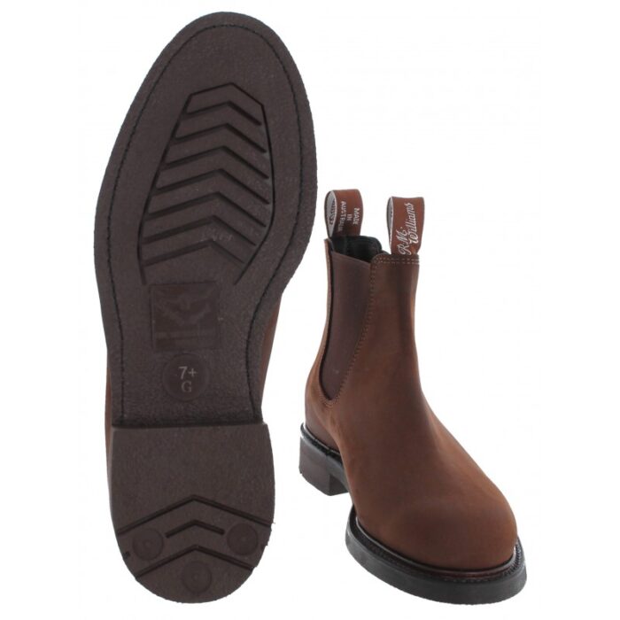 R. M. Williams Comfort Goodwood Boots – Bark Oily Leather – Mens Boots - Crep Direct UK