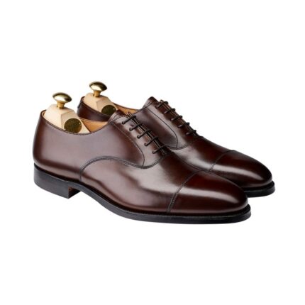 Crockett & Jones Crockett & Jones Connaught Shoes – Dark Brown Burnished Calf – Mens Shoes - Crep Direct UK