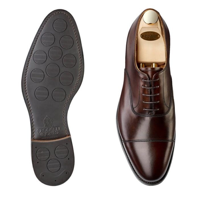 Crockett & Jones Crockett & Jones Connaught Shoes – Dark Brown Burnished Calf – Mens Shoes - Crep Direct UK