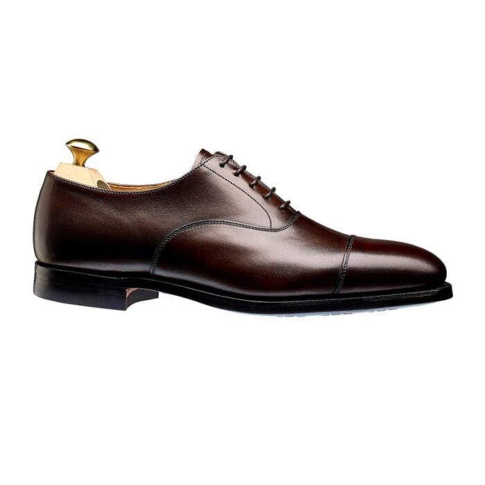 Crockett & Jones Crockett & Jones Connaught Shoes – Dark Brown Burnished Calf – Mens Shoes - Crep Direct UK