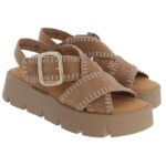 Gabor Dart 64.751 Wedge Sandals – Walnut Suede – Womens Sandals, Sliders & Toe Posts - Crep Direct UK