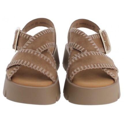 Gabor Dart 64.751 Wedge Sandals – Walnut Suede – Womens Sandals, Sliders & Toe Posts - Crep Direct UK