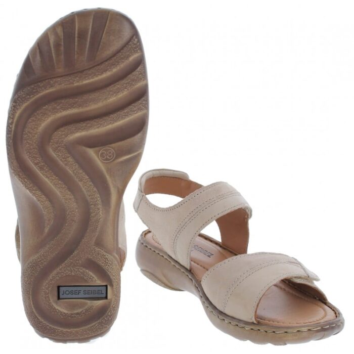 Josef Seibel Debra 19 76719 Velcro Sandals – Beige Leather – Womens Sandals, Sliders & Toe Posts - Crep Direct UK