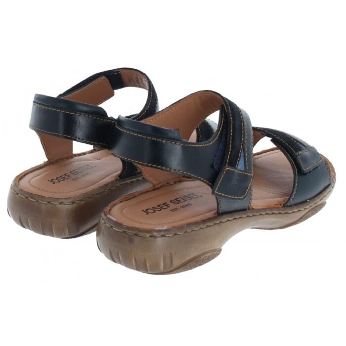 Josef Seibel Debra 19 76719 Velcro Sandals – Denim Leather – Womens Sandals, Sliders & Toe Posts - Crep Direct UK
