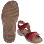 Josef Seibel 76719 Debra 19 Sandals – Red/Combi Leather – Womens Sandals, Sliders & Toe Posts - Crep Direct UK