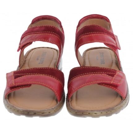 Josef Seibel 76719 Debra 19 Sandals – Red/Combi Leather – Womens Sandals, Sliders & Toe Posts - Crep Direct UK