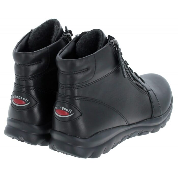 Gabor Deputy 56.868 Ankle Boots – Black Leather – Womens Boots - Crep Direct UK