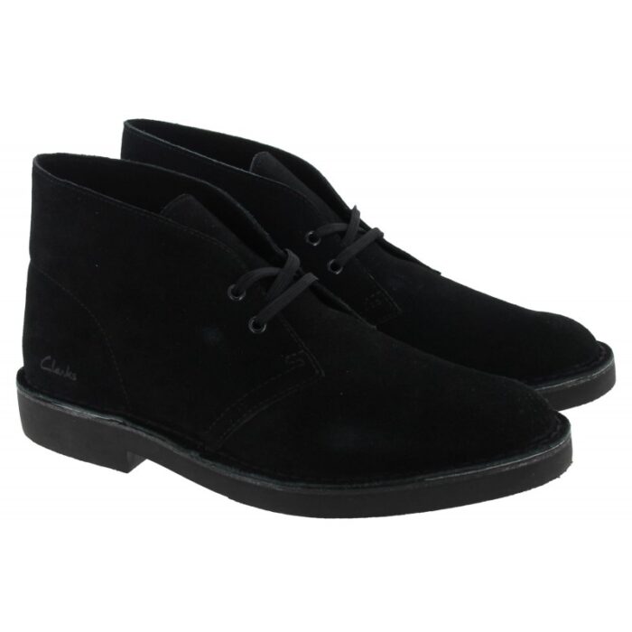 Clarks Desert Boots Evo – Black Suede – Mens Boots - Crep Direct UK