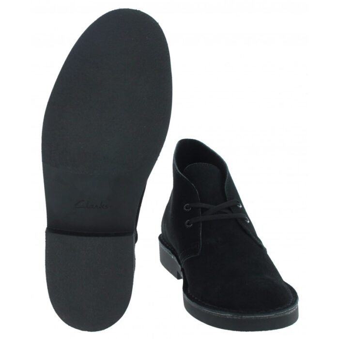 Clarks Desert Boots Evo – Black Suede – Mens Boots - Crep Direct UK