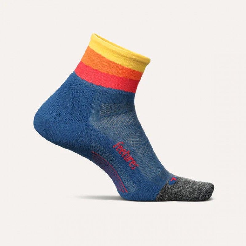 Feetures Elite Light Cushion Quarter Sock – Solar Ascent – Mens Clothing - Crep Direct UK