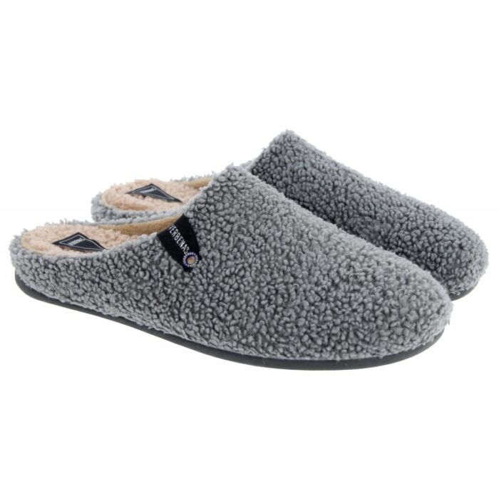 Verbenas Eagle Lavage 139721 Mule Slippers – Grey – Mens Slippers - Crep Direct UK