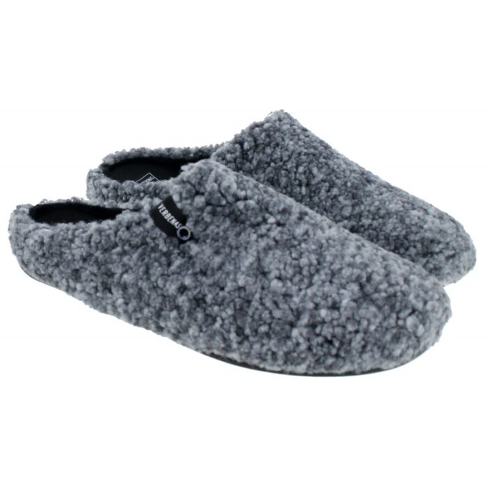 Verbenas Eagle Borrego Mule Slippers – Grey – Mens Slippers - Crep Direct UK