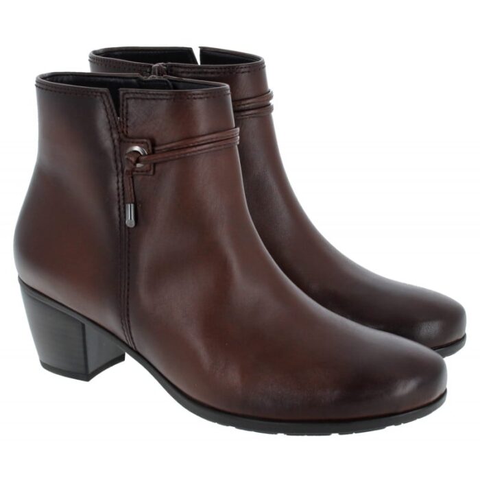 Gabor Ela 55.522 Ankle Boots – Brown Leather – Womens Boots - Crep Direct UK