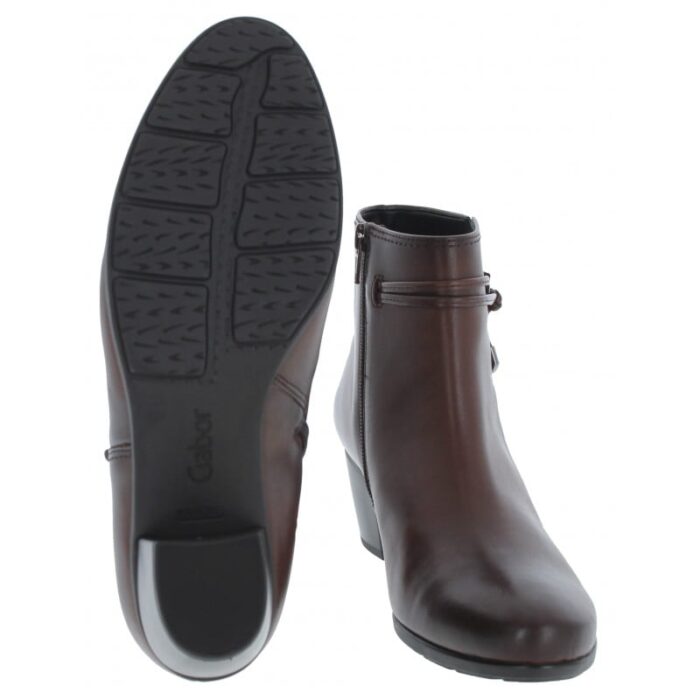Gabor Ela 55.522 Ankle Boots – Brown Leather – Womens Boots - Crep Direct UK