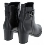 Gabor Engage 52.072 Heeled Ankle Boots – Black Leather – Womens Boots - Crep Direct UK