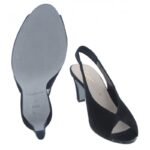 Gabor Eternity 41.800 High Heel Sandals – Black Suede – Womens Sandals, Sliders & Toe Posts - Crep Direct UK