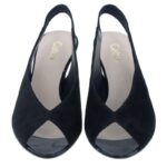 Gabor Eternity 41.800 High Heel Sandals – Black Suede – Womens Sandals, Sliders & Toe Posts - Crep Direct UK