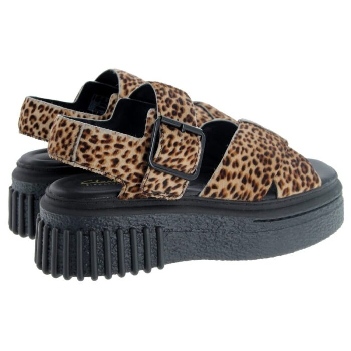 Clarks Evamar Wish Sandals – Leopard Print – Womens Sandals, Sliders & Toe Posts - Crep Direct UK