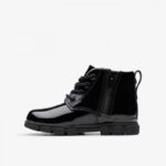 Clarks Evyn Charm T. Black Pat – Girls Boots - Crep Direct UK