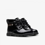 Clarks Evyn Charm T. Black Pat – Girls Boots - Crep Direct UK