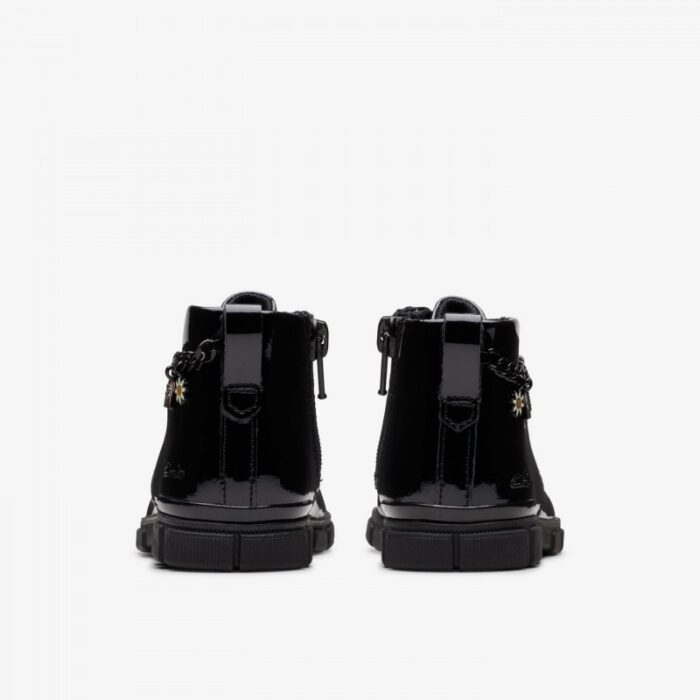 Clarks Evyn Charm T. Black Pat – Girls Boots - Crep Direct UK