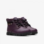 Clarks Clark’s Evyn Charm Toddler – Plum Leather – Girls Boots - Crep Direct UK