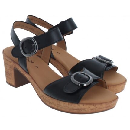 Gabor Fantastica 64.764 Sandals – Black Leather – Womens Sandals, Sliders & Toe Posts - Crep Direct UK Gabor Fantastica 64.764 Sandals – Black Leather – Womens Sandals, Sliders & Toe Posts - Crep Direct UK