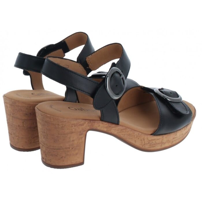 Gabor Fantastica 64.764 Sandals – Black Leather – Womens Sandals, Sliders & Toe Posts - Crep Direct UK
