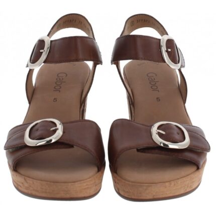 Gabor Fantastica 64.764 Sandals – Camel Leather – Womens Sandals, Sliders & Toe Posts - Crep Direct UK